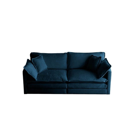 2 - Piece Blue Chenille Upholstered Loveseat And Chair Set - Slumberine - Sleep Galleria