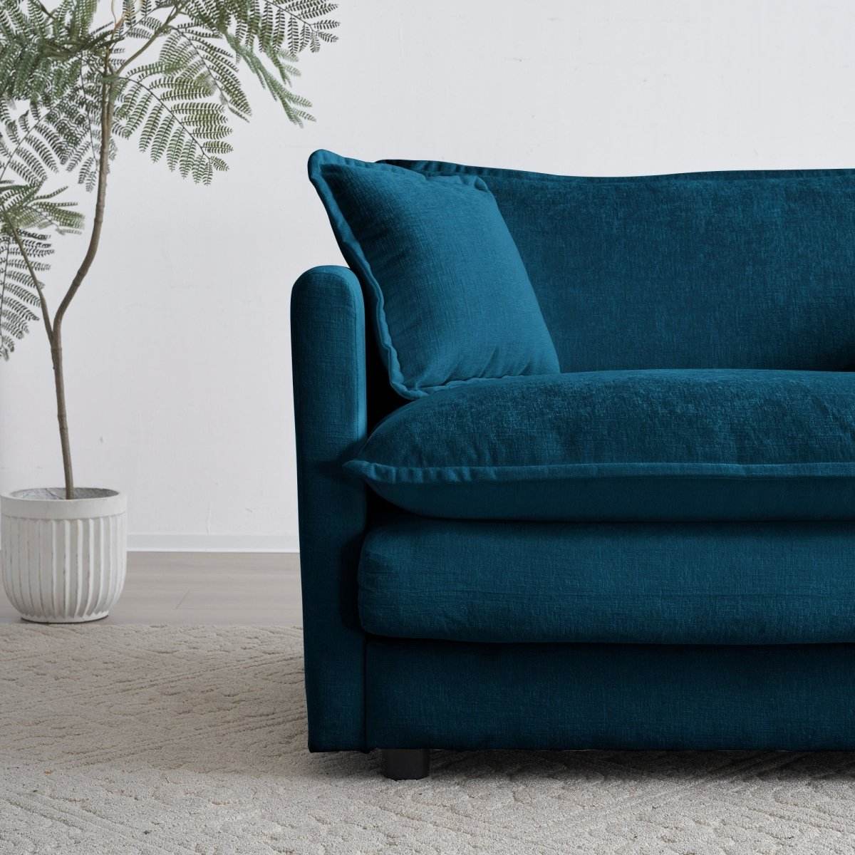 2 - Piece Blue Chenille Upholstered Loveseat And Chair Set - Slumberine - Sleep Galleria