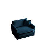 2 - Piece Blue Chenille Upholstered Loveseat And Chair Set - Slumberine - Sleep Galleria