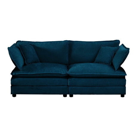 2 - Piece Blue Chenille Upholstered Loveseat And Chair Set - Slumberine - Sleep Galleria