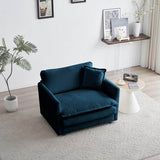 2 - Piece Blue Chenille Upholstered Loveseat And Chair Set - Slumberine - Sleep Galleria