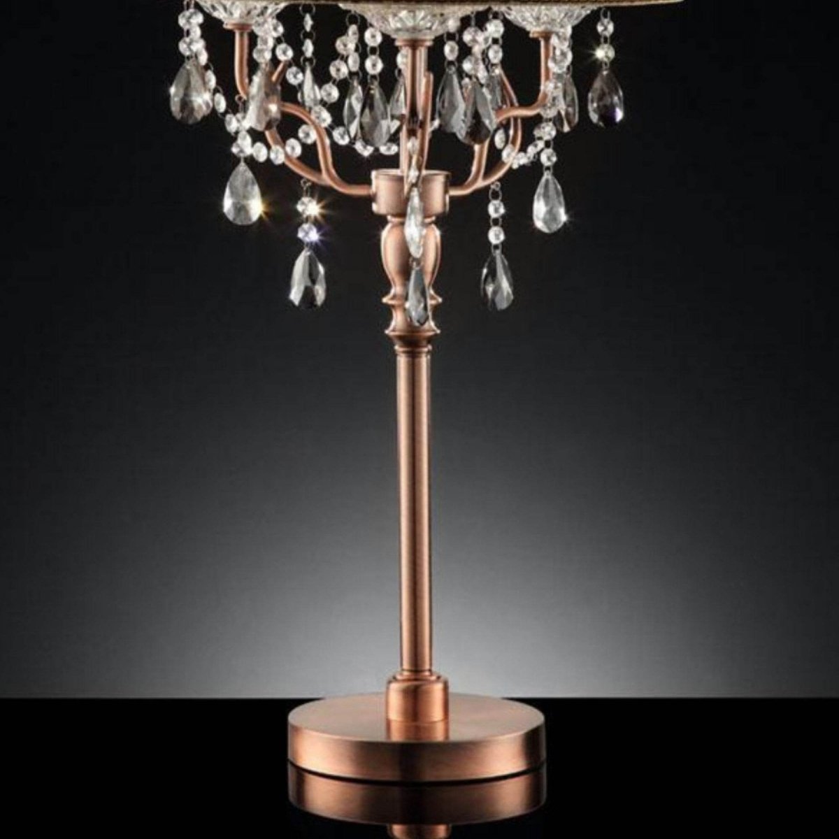 35 - Inch Crystal Accent Metal Table Lamp - Slumberine - Sleep Galleria