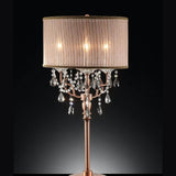 35 - Inch Crystal Accent Metal Table Lamp - Slumberine - Sleep Galleria