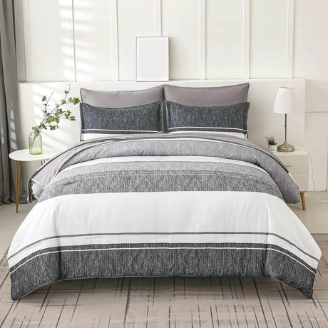Extra Soft Striped Microfiber Bedding Comforter Set - Slumberine - Sleep Galleria
