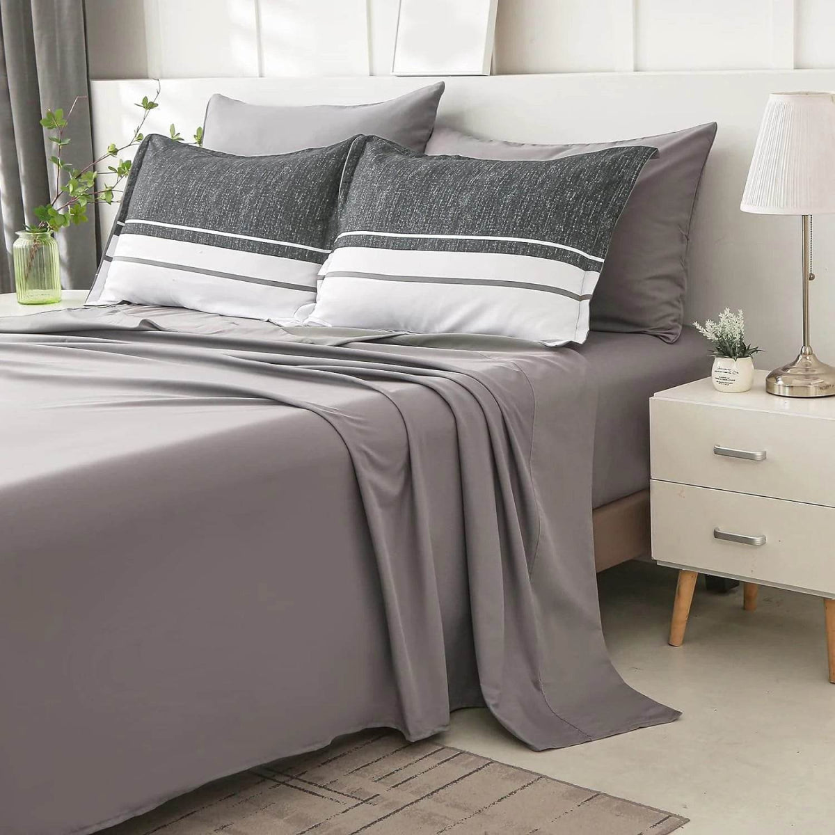 Extra Soft Striped Microfiber Bedding Comforter Set - Slumberine - Sleep Galleria