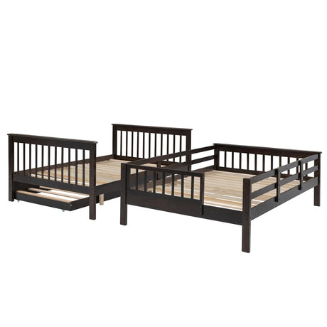 Full Over Full Stairway Bunk Bed With Twin Trundle - Slumberine - Sleep Galleria