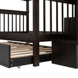 Full Over Full Stairway Bunk Bed With Twin Trundle - Slumberine - Sleep Galleria