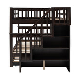 Full Over Full Stairway Bunk Bed With Twin Trundle - Slumberine - Sleep Galleria