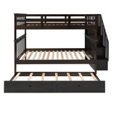 Full Over Full Stairway Bunk Bed With Twin Trundle - Slumberine - Sleep Galleria