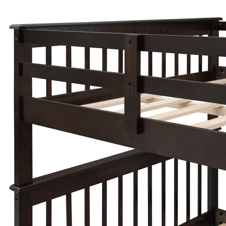 Full Over Full Stairway Bunk Bed With Twin Trundle - Slumberine - Sleep Galleria