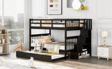 Full Over Full Stairway Bunk Bed With Twin Trundle - Slumberine - Sleep Galleria