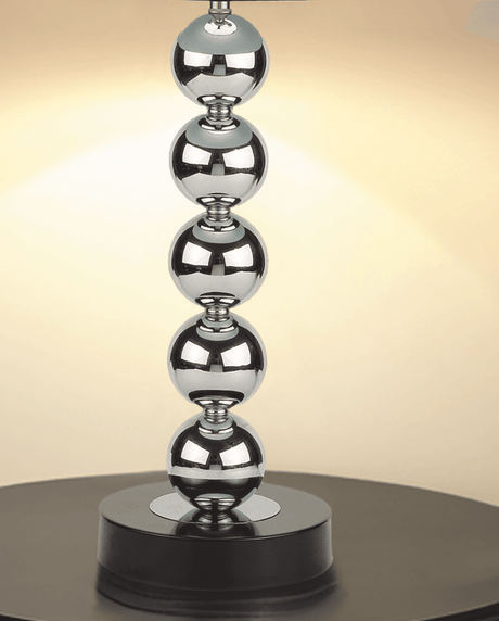 Modern Black Silver Sphere Design Table Lamp - Slumberine - Sleep Galleria