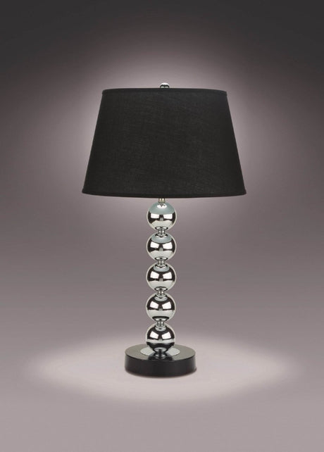 Modern Black Silver Sphere Design Table Lamp - Slumberine - Sleep Galleria