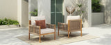 Set Of 2 Modern Outdoor Woven Lounge Chairs With Cushions - Slumberine - Sleep Galleria