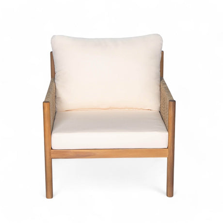 Set Of 2 Modern Outdoor Woven Lounge Chairs With Cushions - Sleep Galleria