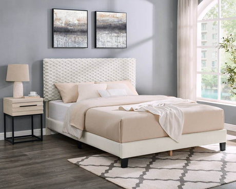 2-Piece Contemporary Plush Upholstered Platform Bed Set - Sleep Galleria