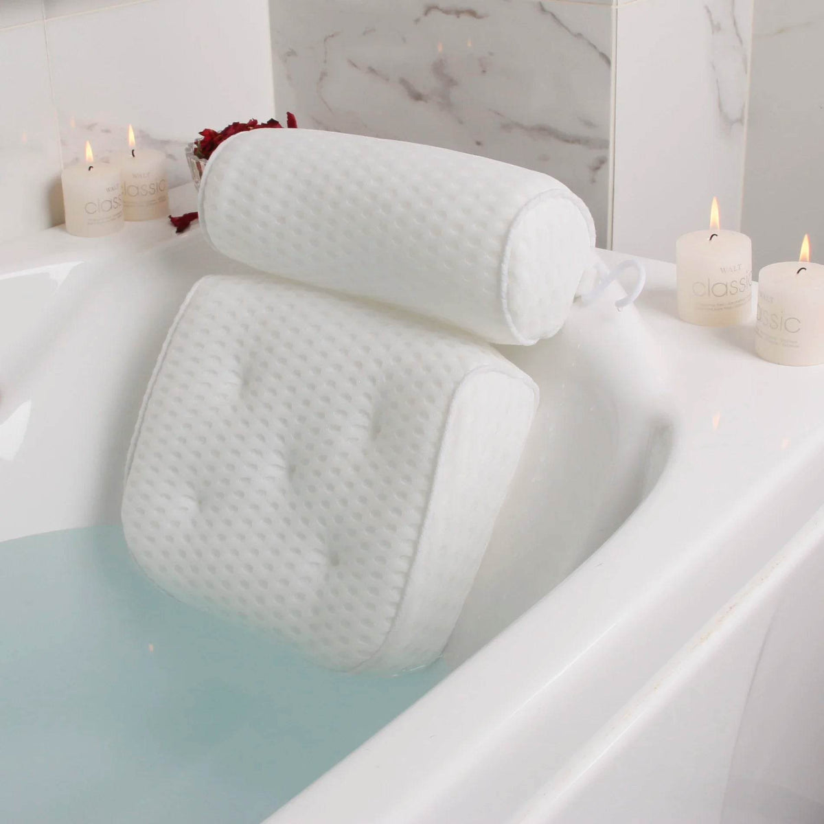 Ergonomic Air Mesh Bath Pillow with Non - Slip Suction Cups - Somnio - Sleep Galleria