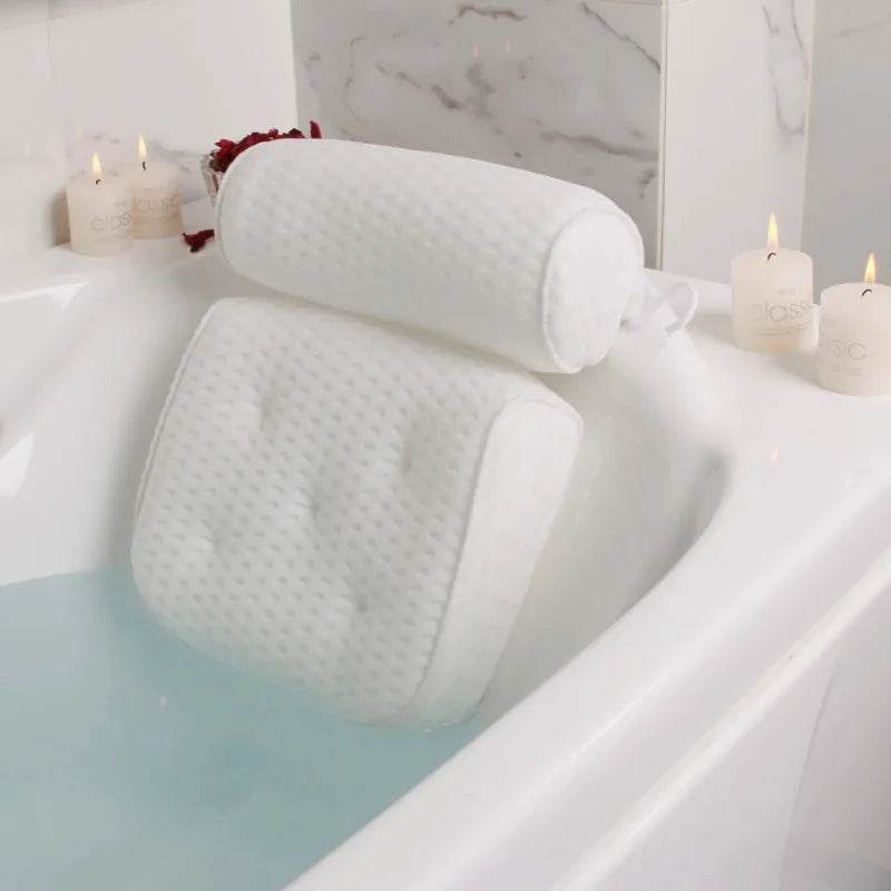 Ergonomic Air Mesh Bath Pillow with Non - Slip Suction Cups - Somnio - Sleep Galleria