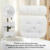 Ergonomic Air Mesh Bath Pillow with Non - Slip Suction Cups - Somnio - Sleep Galleria