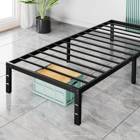 Heavy - Duty Metal Platform Bed Frame with Elevated Storage - Somnio - Sleep Galleria