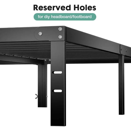 Heavy - Duty Metal Platform Bed Frame with Elevated Storage - Somnio - Sleep Galleria