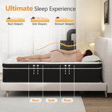 Medium Plush 12 - Inch Hybrid Mattress - Somnio - Sleep Galleria
