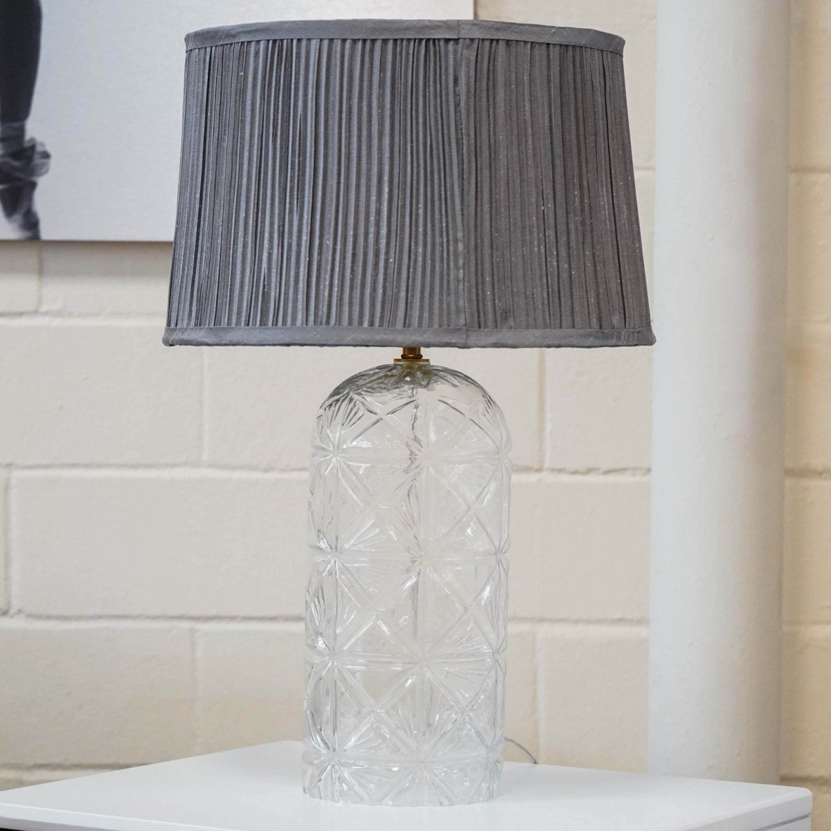 Modern Gold Table Lamp With Clear Glass Shade - Somnio - Sleep Galleria