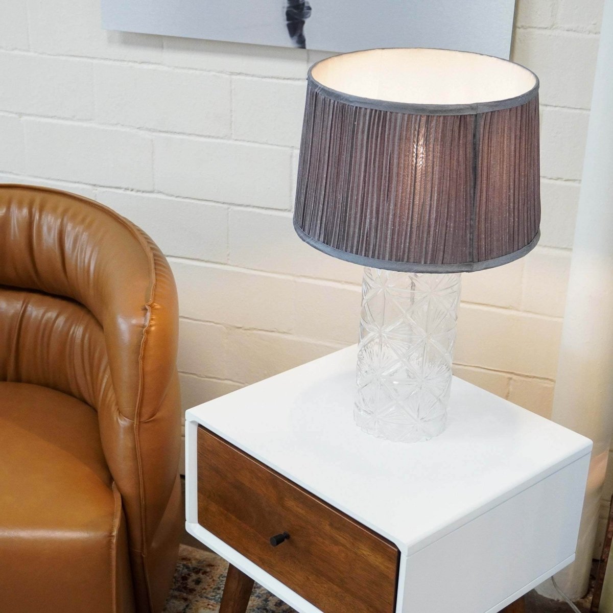 Modern Gold Table Lamp With Clear Glass Shade - Somnio - Sleep Galleria