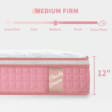 Soft 12-Inch Hybrid Memory Foam Pocket Spring Mattress - Sleep Galleria