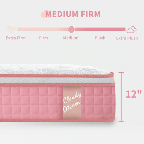 Soft 12 - Inch Hybrid Memory Foam Pocket Spring Mattress - Somnio - Sleep Galleria