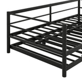Twin Metal Daybed With LED Lighting And Adjustable Trundle - Somnio - Sleep Galleria