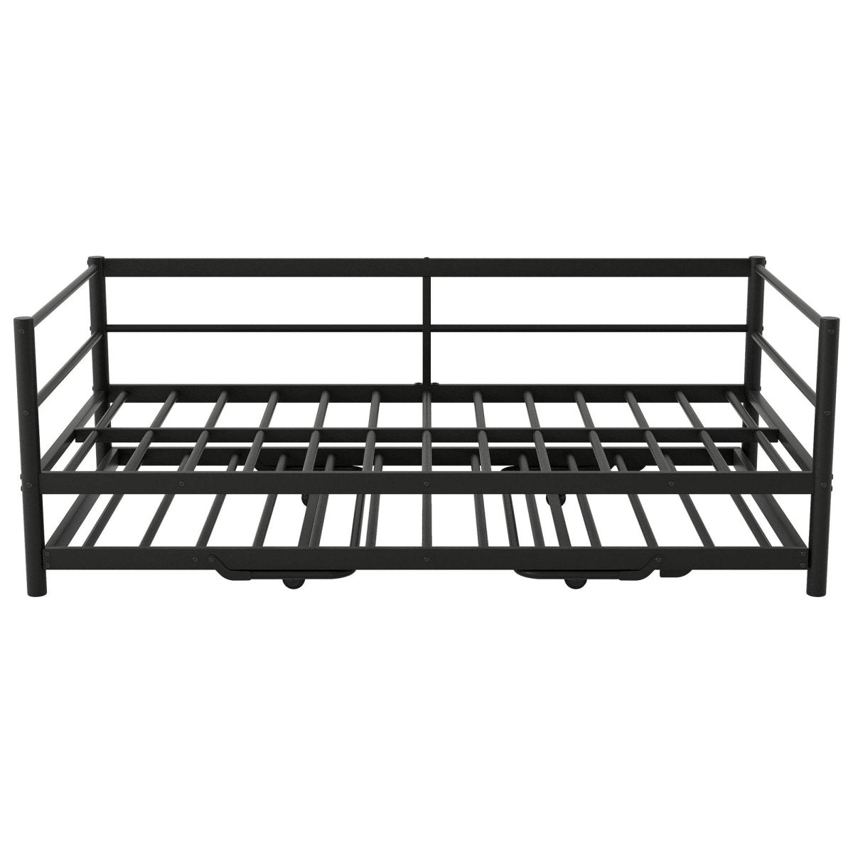 Twin Metal Daybed With LED Lighting And Adjustable Trundle - Somnio - Sleep Galleria