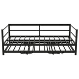 Twin Metal Daybed With LED Lighting And Adjustable Trundle - Somnio - Sleep Galleria