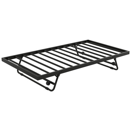 Twin Metal Daybed With LED Lighting And Adjustable Trundle - Somnio - Sleep Galleria