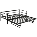 Twin Metal Daybed With LED Lighting And Adjustable Trundle - Somnio - Sleep Galleria