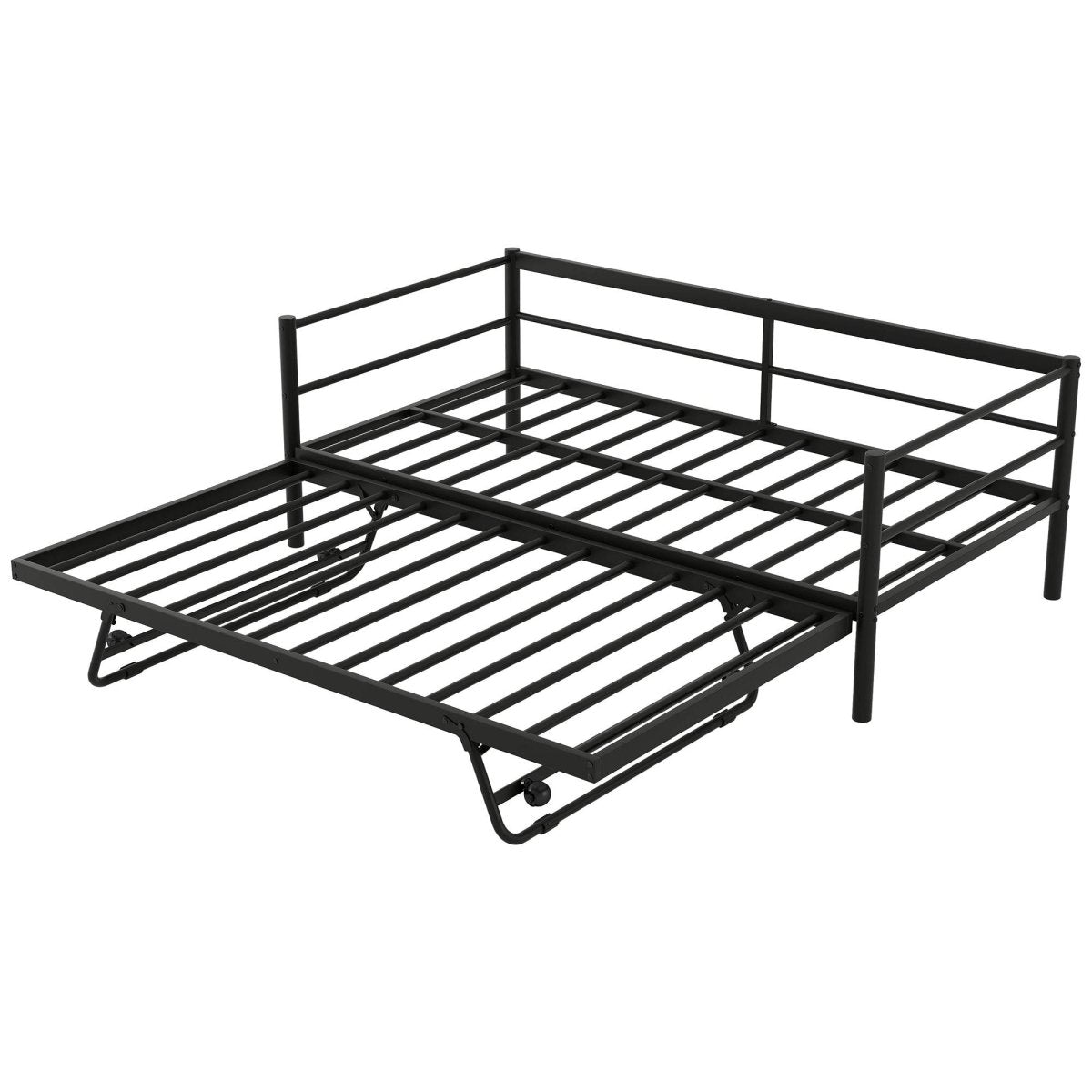 Twin Metal Daybed With LED Lighting And Adjustable Trundle - Somnio - Sleep Galleria