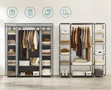 Portable Fabric Closet Wardrobe With Hanging Rod Organizer - SONGMICS - Sleep Galleria