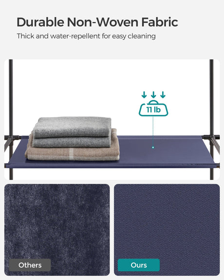 Portable Fabric Closet Wardrobe With Hanging Rod Organizer - SONGMICS - Sleep Galleria