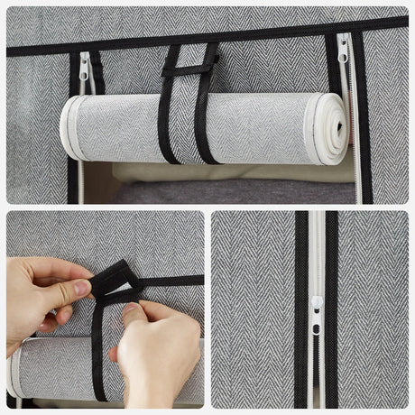 Portable Fabric Closet Wardrobe With Hanging Rod Organizer - SONGMICS - Sleep Galleria