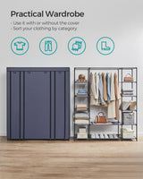 Portable Fabric Closet Wardrobe With Hanging Rod Organizer - SONGMICS - Sleep Galleria