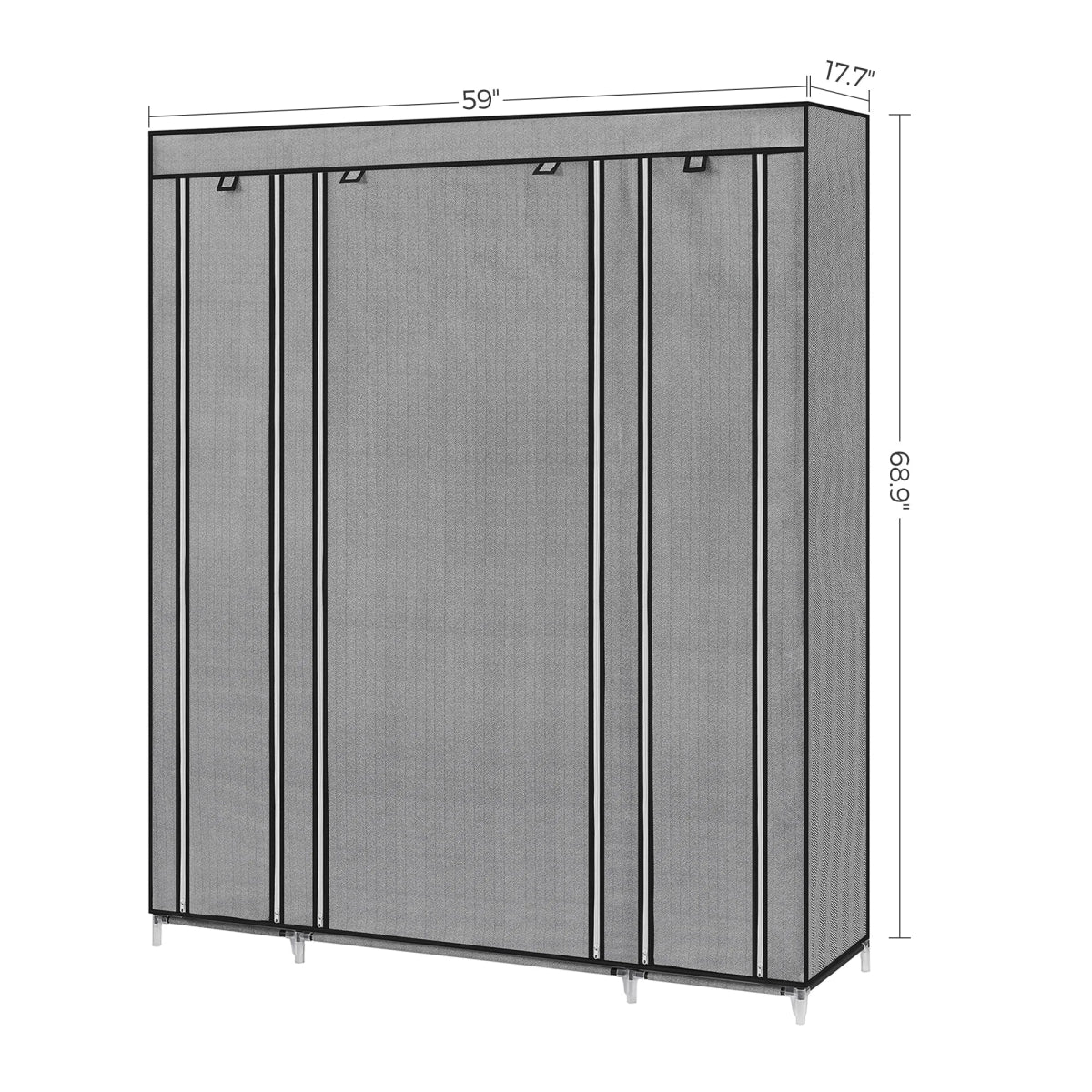 Portable Fabric Closet Wardrobe With Hanging Rod Organizer - SONGMICS - Sleep Galleria
