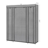 Portable Fabric Closet Wardrobe With Hanging Rod Organizer - SONGMICS - Sleep Galleria