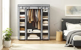 Portable Fabric Closet Wardrobe With Hanging Rod Organizer - SONGMICS - Sleep Galleria