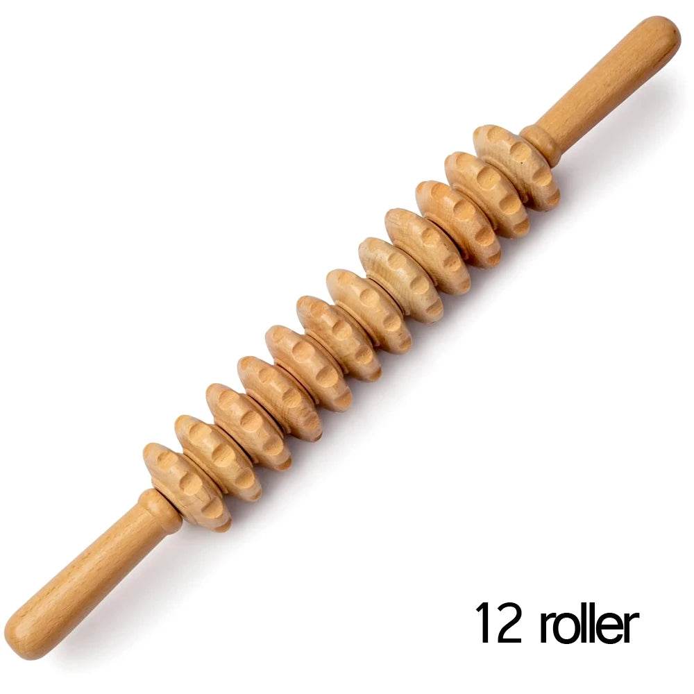 Wood Therapy Massage Roller Stick For Muscle Relief - Sleep Galleria