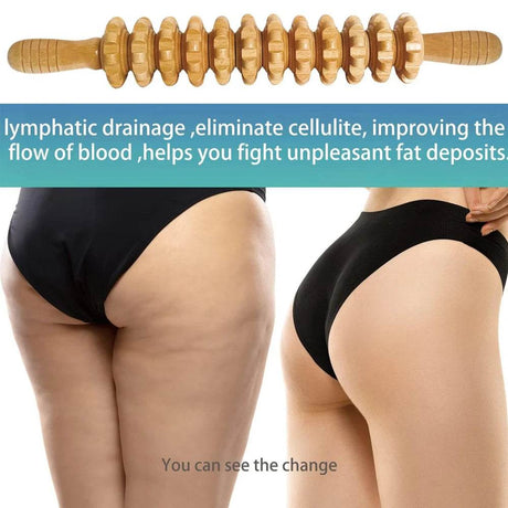 Wood Therapy Massage Roller Stick For Muscle Relief - Sleep Galleria