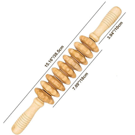 Wooden Curved Body Massage Roller For Cellulite Relief - STAWHO - Sleep Galleria