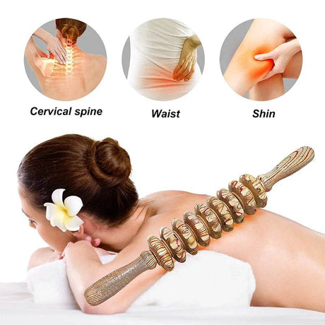 Wooden Curved Body Massage Roller For Cellulite Relief - STAWHO - Sleep Galleria