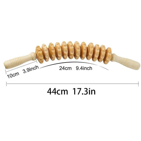 Wooden Curved Body Massage Roller For Cellulite Relief - STAWHO - Sleep Galleria