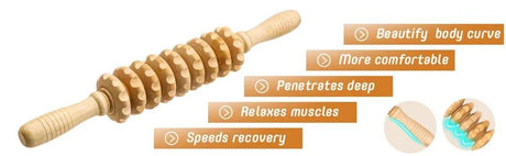 Wooden Curved Body Massage Roller For Cellulite Relief - STAWHO - Sleep Galleria