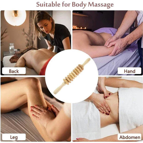 Wooden Curved Body Massage Roller For Cellulite Relief - STAWHO - Sleep Galleria